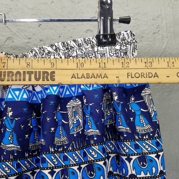 Palazzo Pants Women's Small Elephant Indian Block Print Wide Leg Hippie Boho - Picture 10 of 14